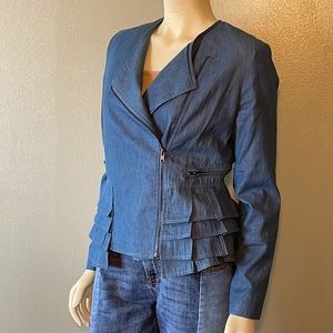 Luii, denim ruffled jacket